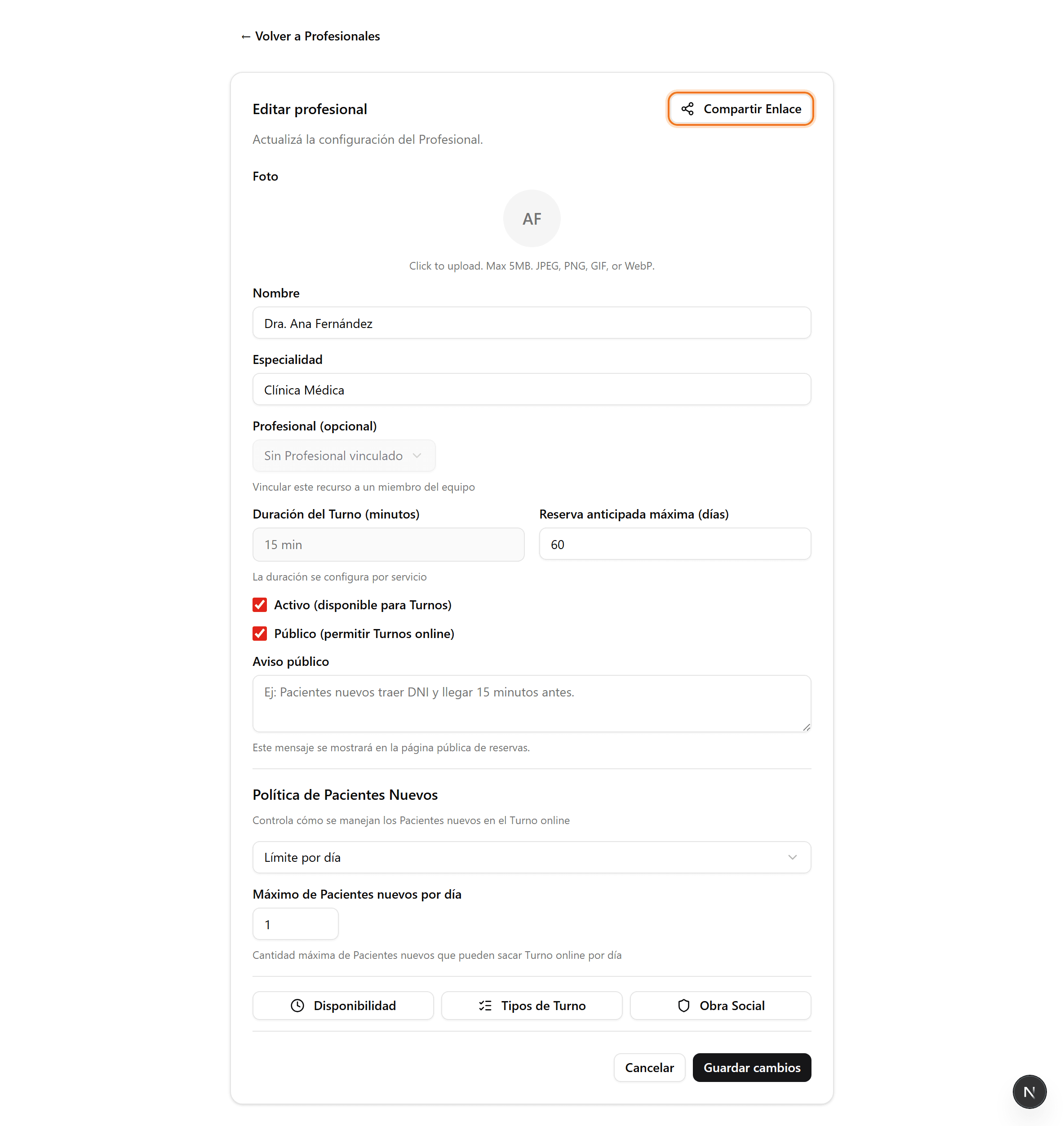 Share link button